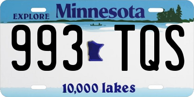 MN license plate 993TQS