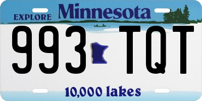 MN license plate 993TQT