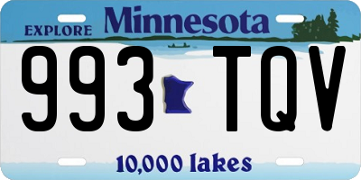 MN license plate 993TQV