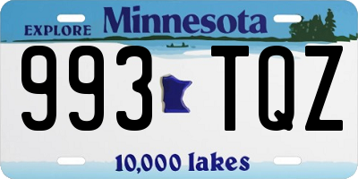 MN license plate 993TQZ