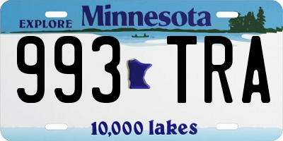 MN license plate 993TRA