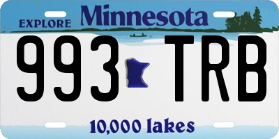 MN license plate 993TRB