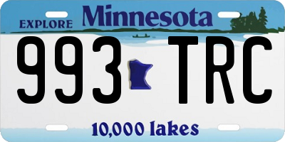 MN license plate 993TRC