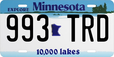 MN license plate 993TRD