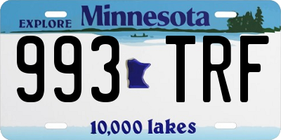 MN license plate 993TRF