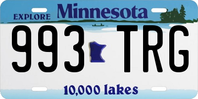 MN license plate 993TRG