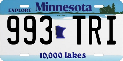 MN license plate 993TRI