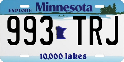 MN license plate 993TRJ