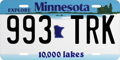 MN license plate 993TRK