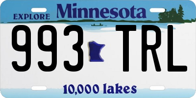 MN license plate 993TRL