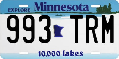 MN license plate 993TRM