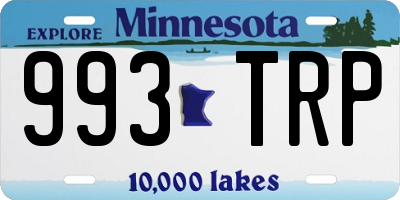 MN license plate 993TRP