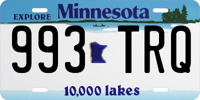 MN license plate 993TRQ