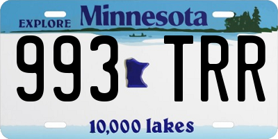 MN license plate 993TRR