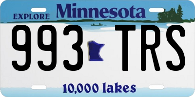 MN license plate 993TRS
