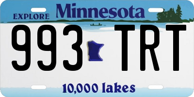 MN license plate 993TRT