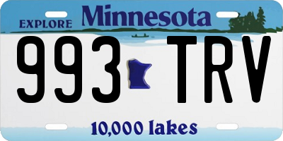 MN license plate 993TRV
