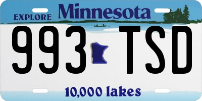 MN license plate 993TSD