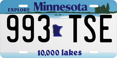 MN license plate 993TSE