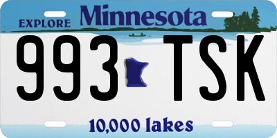 MN license plate 993TSK