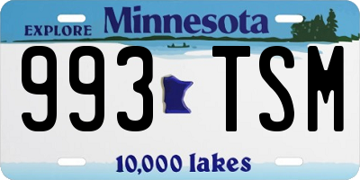 MN license plate 993TSM