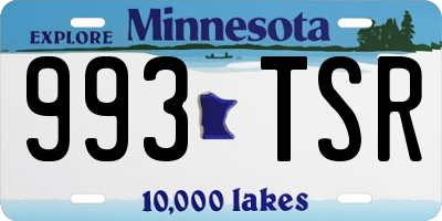 MN license plate 993TSR