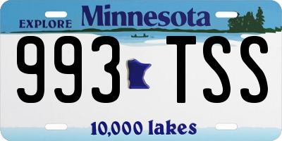 MN license plate 993TSS