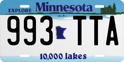 MN license plate 993TTA