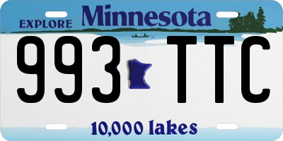 MN license plate 993TTC