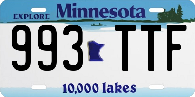 MN license plate 993TTF