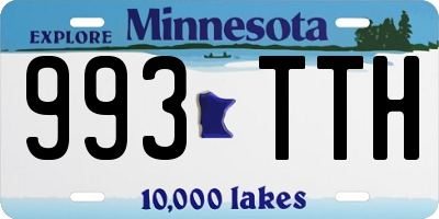 MN license plate 993TTH