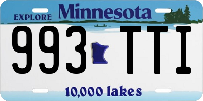 MN license plate 993TTI