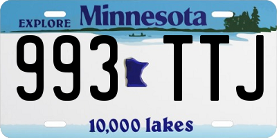MN license plate 993TTJ