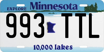 MN license plate 993TTL