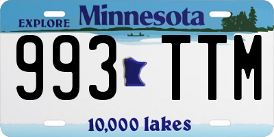 MN license plate 993TTM