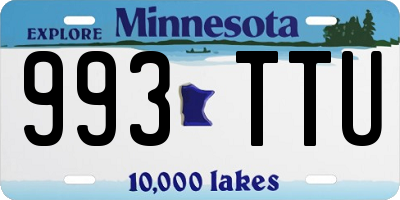 MN license plate 993TTU