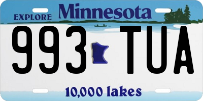 MN license plate 993TUA