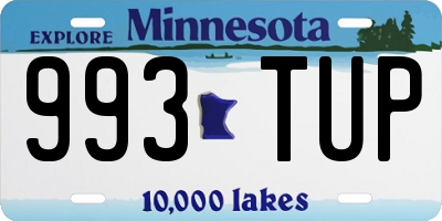 MN license plate 993TUP