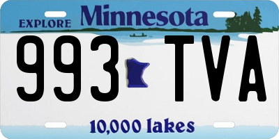 MN license plate 993TVA