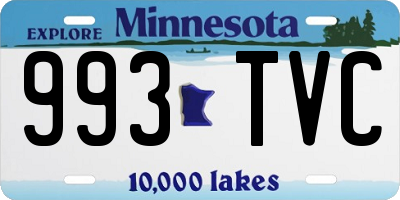 MN license plate 993TVC
