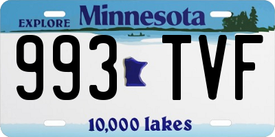 MN license plate 993TVF
