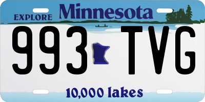 MN license plate 993TVG
