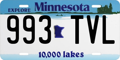 MN license plate 993TVL