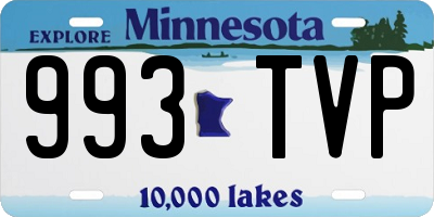MN license plate 993TVP