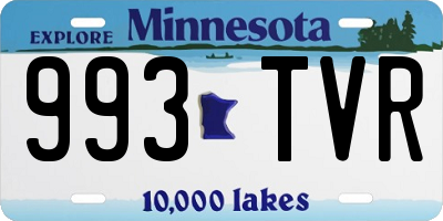 MN license plate 993TVR