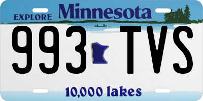 MN license plate 993TVS