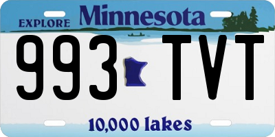 MN license plate 993TVT