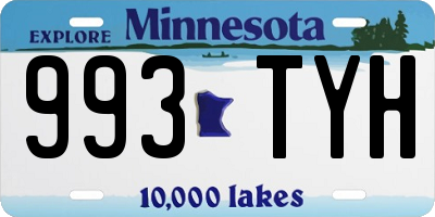 MN license plate 993TYH