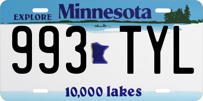 MN license plate 993TYL