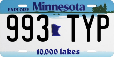 MN license plate 993TYP